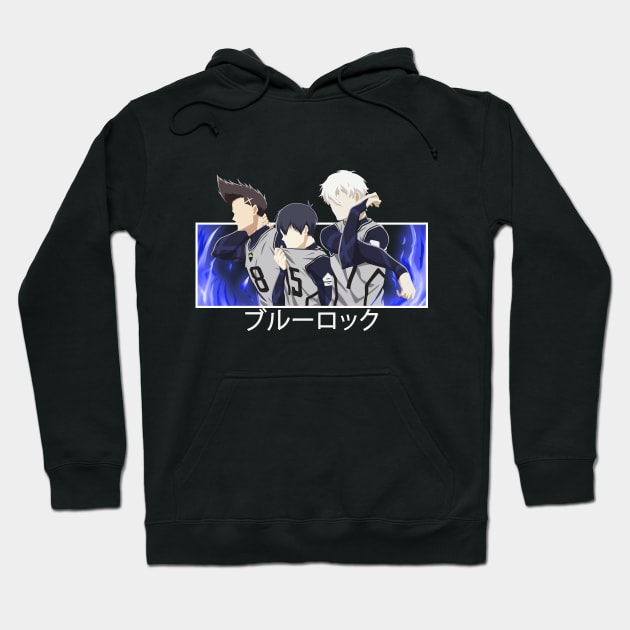 blue lock anime - Yoichi Isagi Baro and Nagi Hoodie by Abdoss